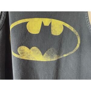 Batman Classic Logo Tank Top Black Distressed Graphic Size Large Superhero